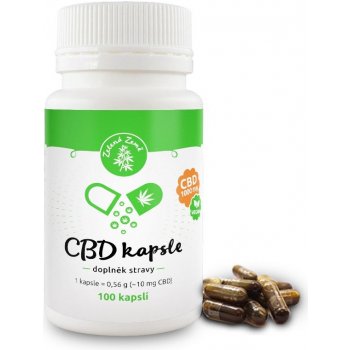 Zelená Země CBD kapsle 1000 mg 100 ks