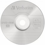 Verbatim DVD+RW 4,7GB 4x, jewel, 5ks (43229) – Hledejceny.cz