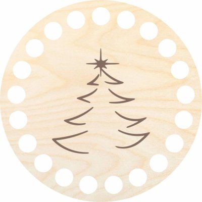 Woody Crafts Podtácek 10 cm, stromeček – Sleviste.cz
