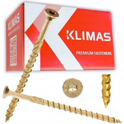 Vruty do dřeva 8x220 mm 50 ks TORX tesařské kuželové Klimas WKCS – Hledejceny.cz