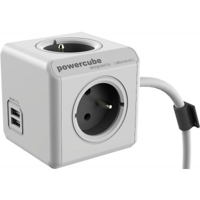 Allocacoc PowerCube Extended USB 1,5 m šedá 8718444082217 – Hledejceny.cz