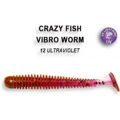 Crazy Fish Vibro worm 5 cm 12 Ultraviolet 8 ks – Hledejceny.cz