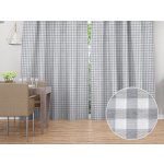 Biante Dekorační závěs Rebeka RE-019 Šedo-bílá kostka střední 130x170 cm – Hledejceny.cz