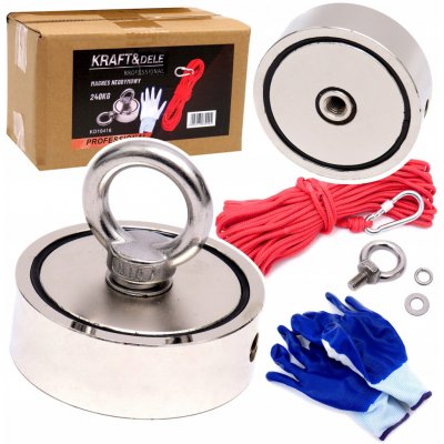 KRAFT&DELE Magnet fishing 140kg oboustranný pro lovce pokladů KD10415 – Hledejceny.cz
