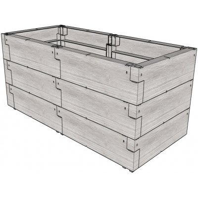 LANIT PLAST, vyvýšený záhon JUWEL TIMBER 3ER-SET 20471 LG3178 – Sleviste.cz