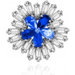 Krista Paulitti Rhodium ozdoby na NailArt TRIPLE AAA ZIRCON SELECTION RHODIUM PLATING Ø 18 MM X 18 MM BLUE – Hledejceny.cz