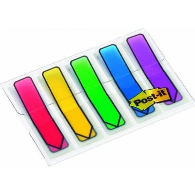 Samolepící záložky Post-it® "šipky" - 11,9 x 43,1 mm, mix barev, 5 ks – Hledejceny.cz