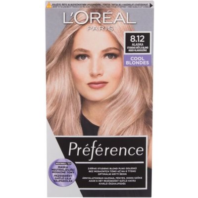 L'Oréal Préférence Cool Blondes permanentní barva na vlasy 8,12 Alaska 60 ml – Zboží Mobilmania