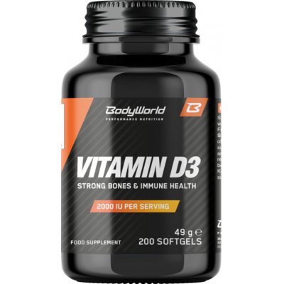 BodyWorld Vitamin D3 2000 IU 200 kapslí – Hledejceny.cz