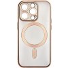 Pouzdro a kryt na mobilní telefon Apple WG Iron Eye MagSafe pro Apple iPhone 15 Gold Transparent