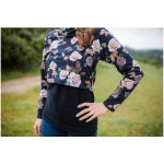 Shara mikina těhotenská i kojící černá/květy na černé černá/květy na černé – Zbozi.Blesk.cz