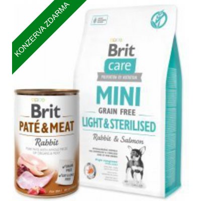 Brit Care Mini Grain-free Light & Sterilised Rabbit & Salmon 2 kg – Zbozi.Blesk.cz