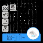 Aigostar B.V. -LED Venkovní řetěz 200xLED/8 funkcí 3xAA 5x2m IP44 studená bílá B10303K3I – Hledejceny.cz
