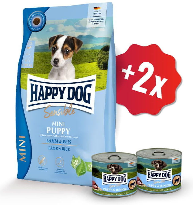 Happy Dog Sensible Puppy Lamb & Rice štěňata jehněčí a rýže 4 kg