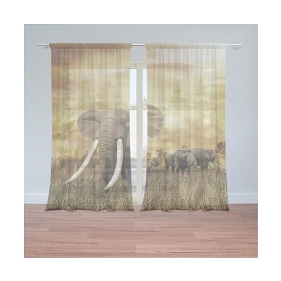 Sablio Záclony Slon Africký: 2ks 150x250cm – Hledejceny.cz