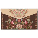 ARGUS Plastová obálka s drukem DL Floral scape, tmavě hnědá 16410389 – Zboží Živě