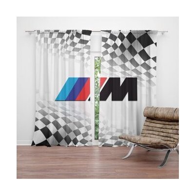 Sablio Závěs MPERFORMANCE Šachovnice: 2ks 140x250cm – Hledejceny.cz