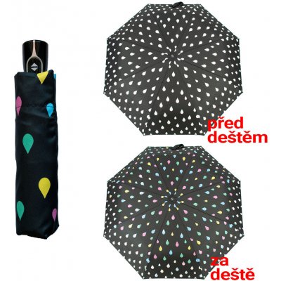 Doppler Fiber Magic rain drop dámský plně automatický deštník černý – Zboží Mobilmania
