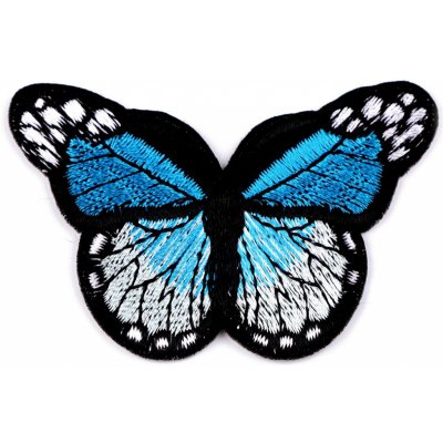 Nažehlovačka motýl, střední, 9 modrá tyrkys – Zboží Mobilmania
