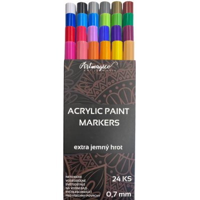 Artmagico akrylový popisovač 0,7 mm 24 ks 80043 – Hledejceny.cz