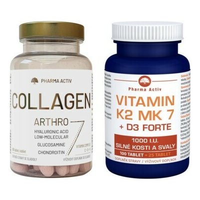 Collagen Arthro 90 tablet+Vitamín K2 MK7+D3 forte 125 tablet – Hledejceny.cz