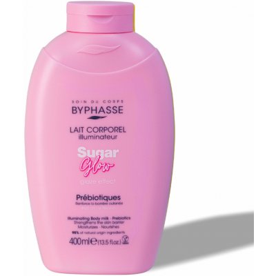 Byphasse Tělové mléko Sugar Glow s prebiotiky, rozjasňující 400ml – Zboží Dáma