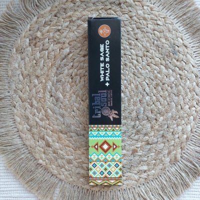Indie Vonné tyčinky Tribal Bílá Šalvěj a Palo Santo 15 g – Hledejceny.cz