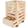 Úložný box ČistéDřevo Dřevěná bedýnka na brambory 31 x 37 x 50 cm