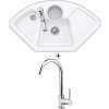 Set dřezu a baterie Set Villeroy & Boch Solo Corner 1075.20R + Deante ASTER 062 M