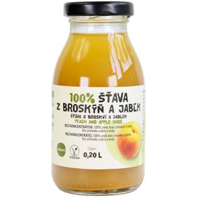 ZDRAVO Šťáva 100% broskvovo-jablková 200 ml – Zboží Dáma