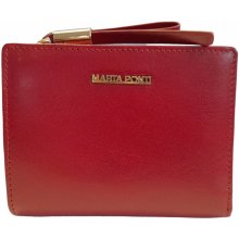 Marta Ponti dámská kožená peněženka červená se zlatým uchopením B120804 vermelho