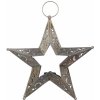 Vánoční dekorace Chic Antique Závěsný kovový svícen Star Antique Brass 28,5 cm zlatá barva kov