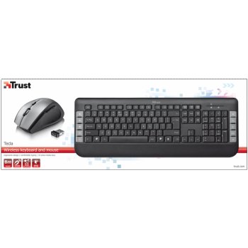 Trust Tecla Wireless Multimedia Keyboard with mouse 18051