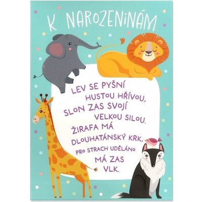 Albi Hrací přání K narozeninám - MÁME RÁDI ZVÍŘATA Y – Zboží Mobilmania