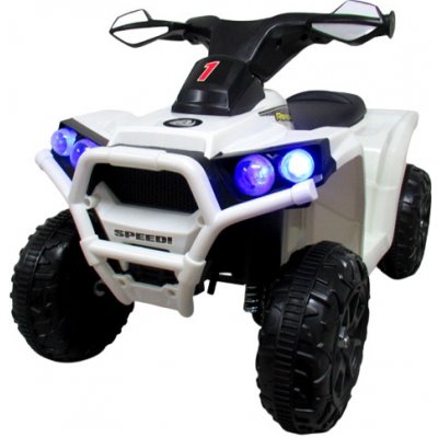 Mamido Dětská elektrická čtyřkolka J8 s efekty bílá – Zboží Dáma