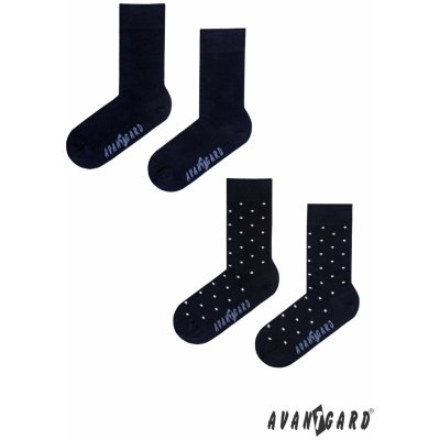 Avantgard Set ponožky 2 páry 778-05010 Modrá a Modrá s puntíkem