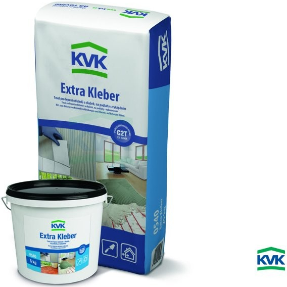 KVK Extra kleber C2T Lepidlo flexibilní na obklady a dlažbu 25kg od 284 Kč  - Heureka.cz