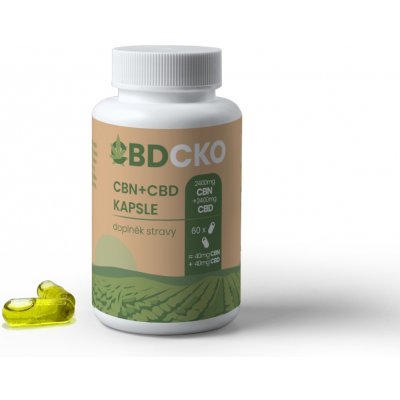 CBDčko CBDčko, Konopné kapsle 2v1 s CBD + CBN, 4800mg, 60 ks – Hledejceny.cz