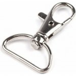 Kovová karabina otočná, průvlek 25 mm - nikl (20 ks) – Sleviste.cz