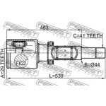 FEBEST Kloub poloosa pravý FORD TRANSIT 2.2TDCI 2011- 1727121 1727125 1793821 | Zboží Auto