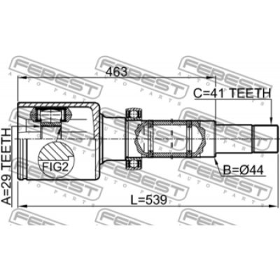 FEBEST Kloub poloosa pravý FORD TRANSIT 2.2TDCI 2011- 1727121 1727125 1793821 | Zboží Auto