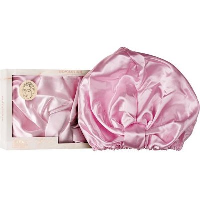 Revolution Haircare Curl Protector Satin Hair Wrap saténový šátek pro vlnité a kudrnaté vlasy odstín Pink 1 ks – Zboží Dáma