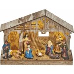 Emos LED dřevěná dekorace vánoční betlém 5 LED 19cm 3×AA časovač teplá bílá DCWW14 – Sleviste.cz