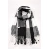 Šála Classic Scarf šála černá bílá kostkovaná