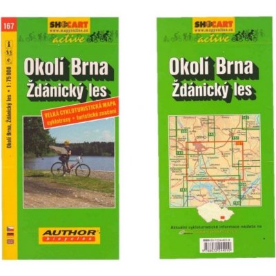 Mapa SHOCART č. 167 Okolí Brna, Ždánický les - cyklo 1 : 75 000 – Zbozi.Blesk.cz