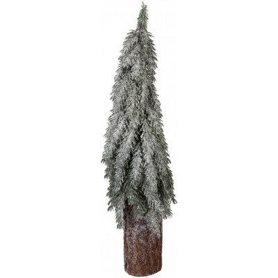 Vánoční dekorace jehličnatý zasněžený stromek na dřevě - Ø 18*57 cm - Clayre & Eef – Hledejceny.cz