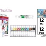 Artix paints barvy na textil 12 ks 12 ml – Zboží Mobilmania