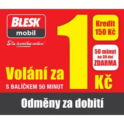 SIM karty Bleskmobil SIM karta s kreditem – Zboží Mobilmania