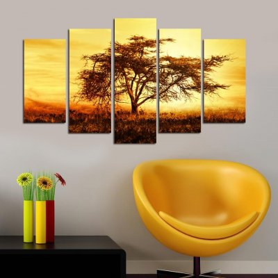 Hanah Home Vícedílný obraz Tree In The Golden Hour 110x60 cm – Sleviste.cz