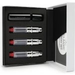 Travalo Classic HD Black plnitelný rozprašovač parfémů 3 x 5 ml + semišový váček dárková sada – Sleviste.cz